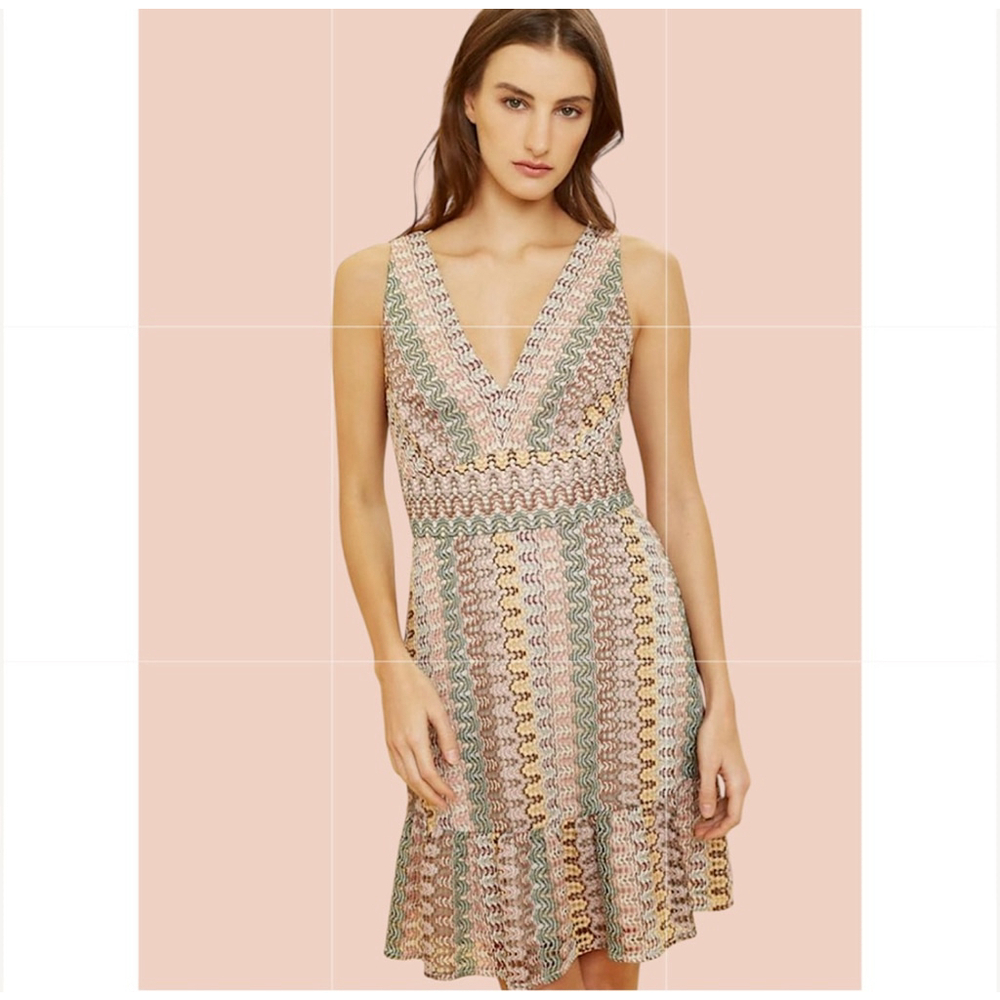 Donna Morgan Crochet Mini Dress